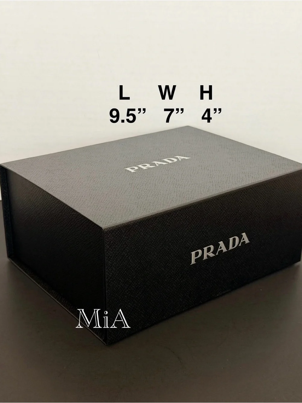 4 x PRADA Gift Boxes 9.5” x 7” x 4” (2 Black + 2 Green)